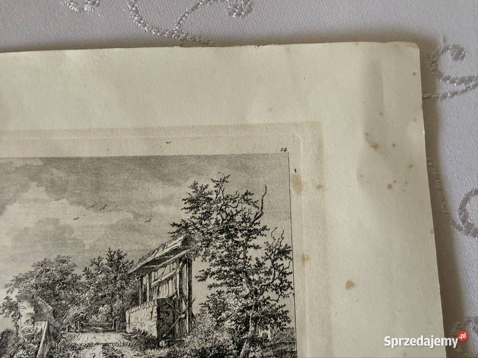 Antyczny miedzioryt XVIII w 1771 Duc de Choiseul Czerwionka-Leszczyny