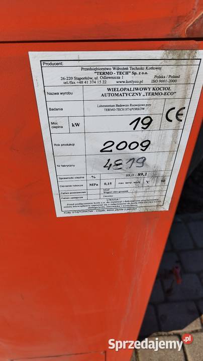 Kocioł na groszek i pellet Pogwizdów sprzedam