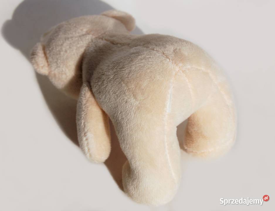 Pluszowy miś kremowobiały siedzący maskotka 14 Lublin