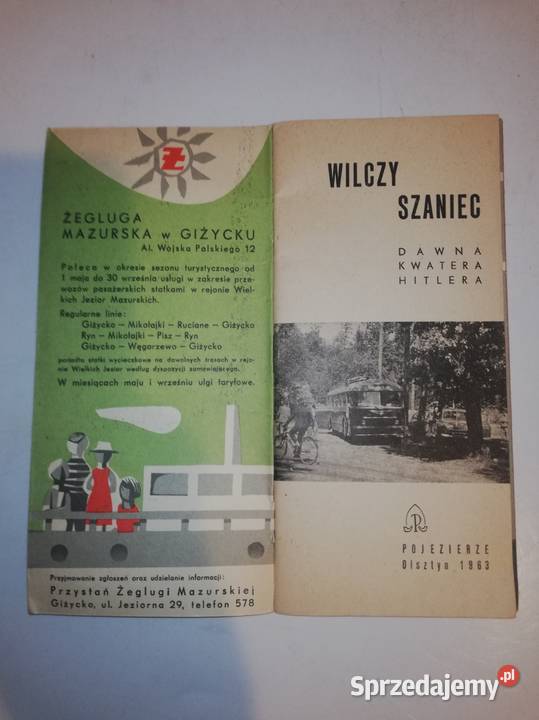 Mapkaprzewodnik z 1963 r Wilczy Szaniec Warszawa