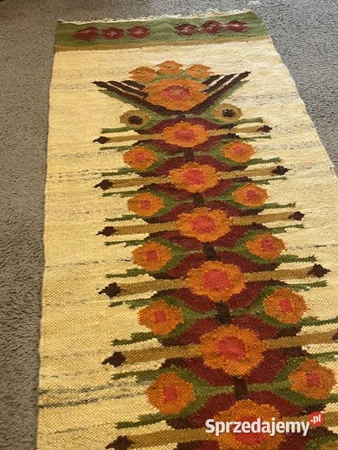 Kilim Wełniany PRL Makatka Ścienna Vintage