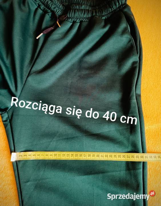 Komplet bluza i spodnie ciemna zieleń masełko Bez wzoru Cieszyn