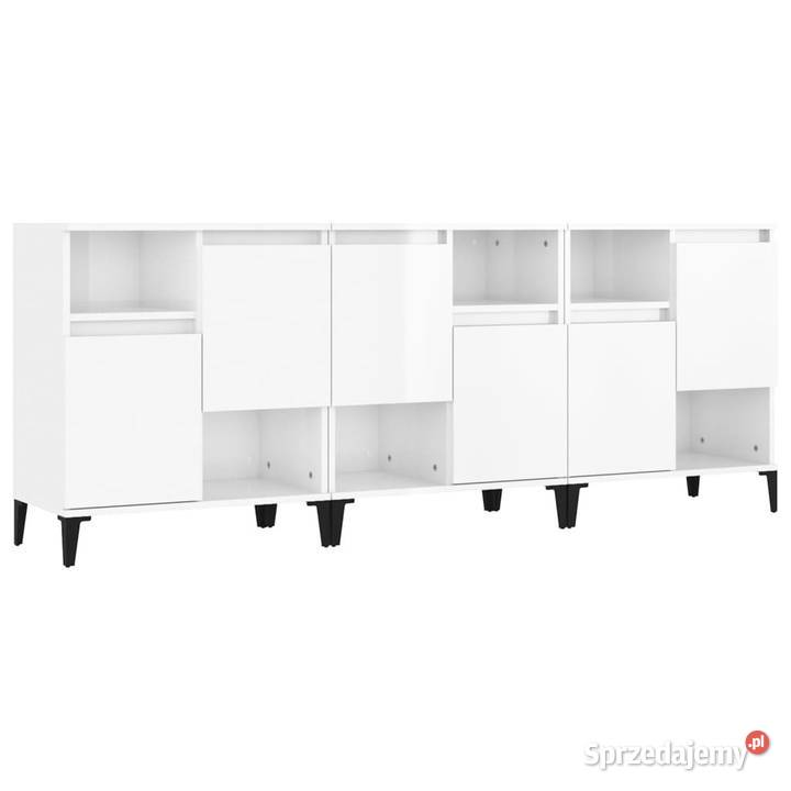 Komody 3 biel z połyskiem 60x35x70 WM3185745 mazowieckie Warszawa