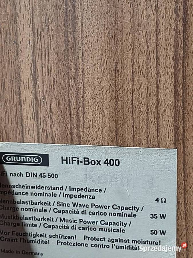 Kolumny grundig box 400 hifi śląskie Racibórz
