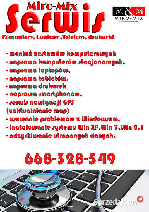 Serwis naprawa Komputerów Laptopów Telefonów Kłomnice usługi it