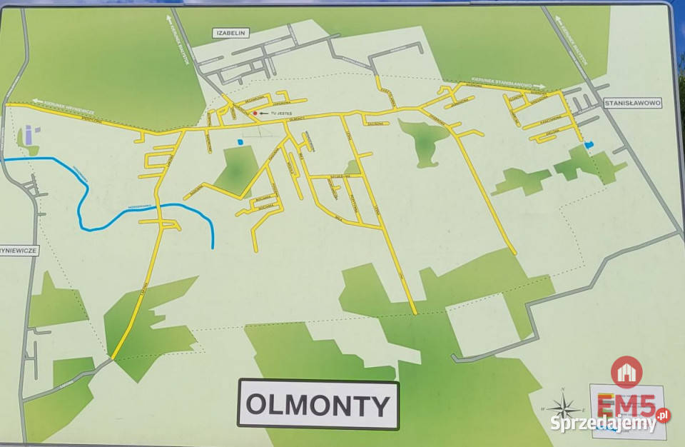 Grunt 1333m2 Olmonty podlaskie