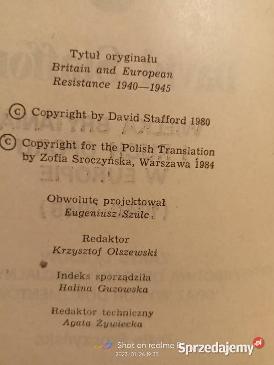 Wielka Brytania i ruch oporu książki Warszawa historia, archeologia Kultura i Rozrywka