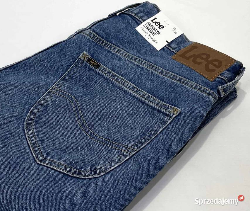 Spodnie męskie jeansy Lee Brooklyn Straight niebieski mazowieckie