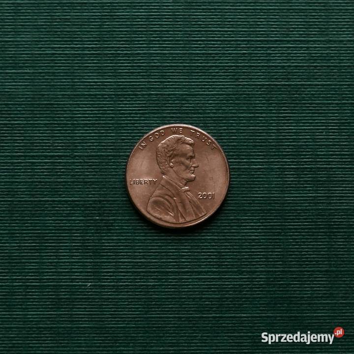 USA 1 cent 2001r Cent Lincolna Gliwice