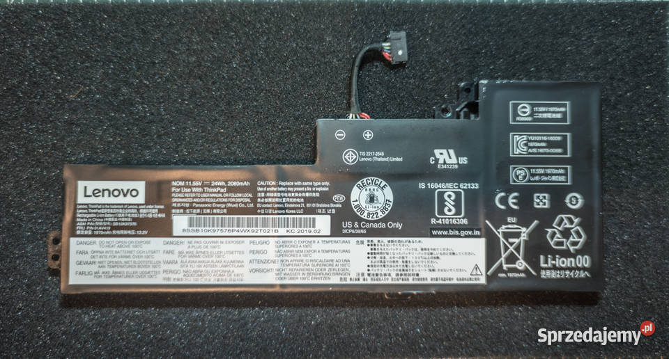Bateria wew Lenovo Thinkpad T480 01AV489 Kraków