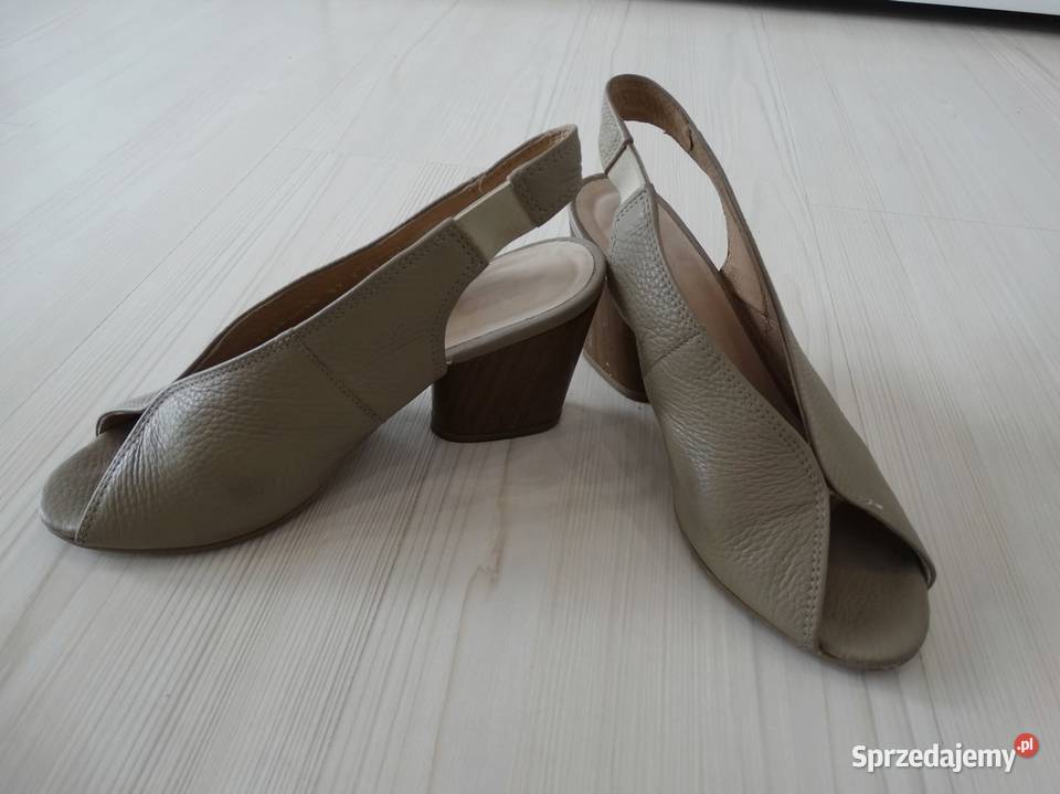 Buty Sandały Skórzane Skóra Naturalna Kolor Łomża