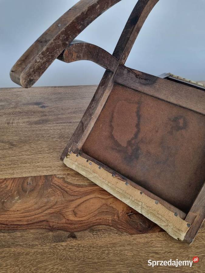Podnóżek bujany okres międzywojenny lite drewno Płock