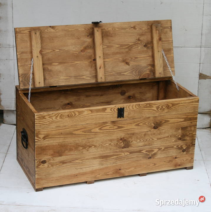 Skrzynia drewniana sosnowa kufer stolik kawowy
