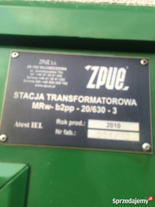 Sprzedam stację transformatorową PROMEX Kalisz