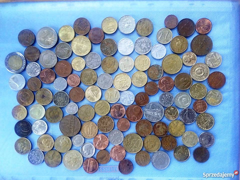 ZESTAW MONET MONETA RÓŻNE ŚWIAT CENT KORONA USA