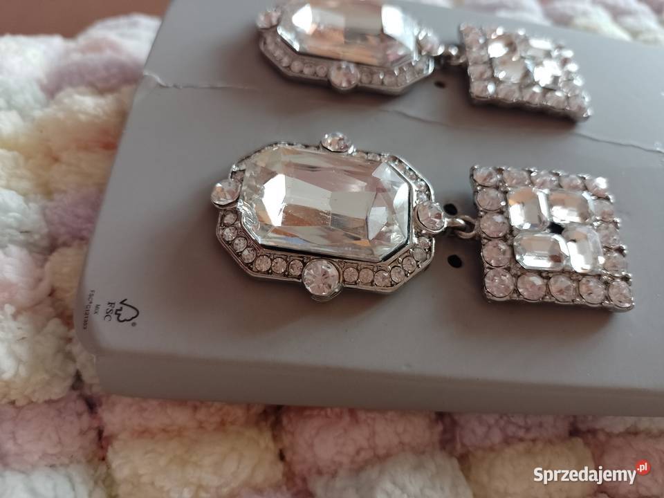 ZARA Bogato zdobione kolczyki wieczorowe z Kraków