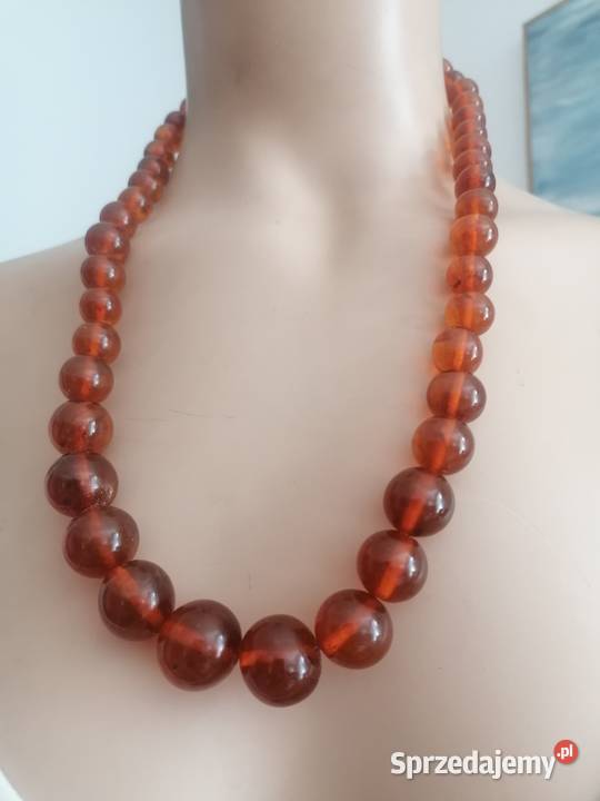 Naszyjnik Bursztyn Kulki Vintage Białystok
