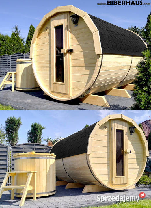 SAUNA Ogrodowa 300 OKNO 50 Beczka 500L Akcesoria Nowy Targ sprzedam