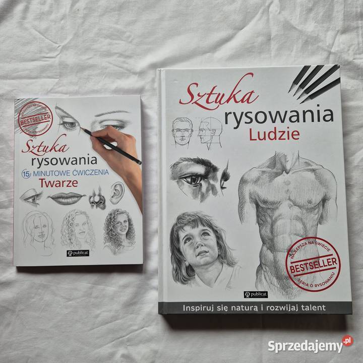 2 książki sztuka rysowania ludzie twarze portret