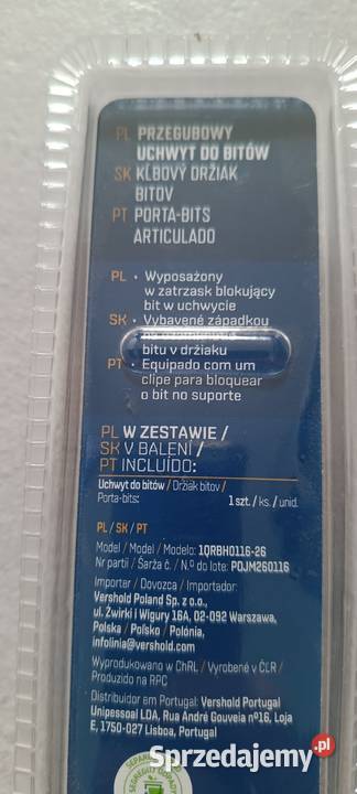 NITEO przegubowy uchwyt do bitów z samozaciskiem Ełk