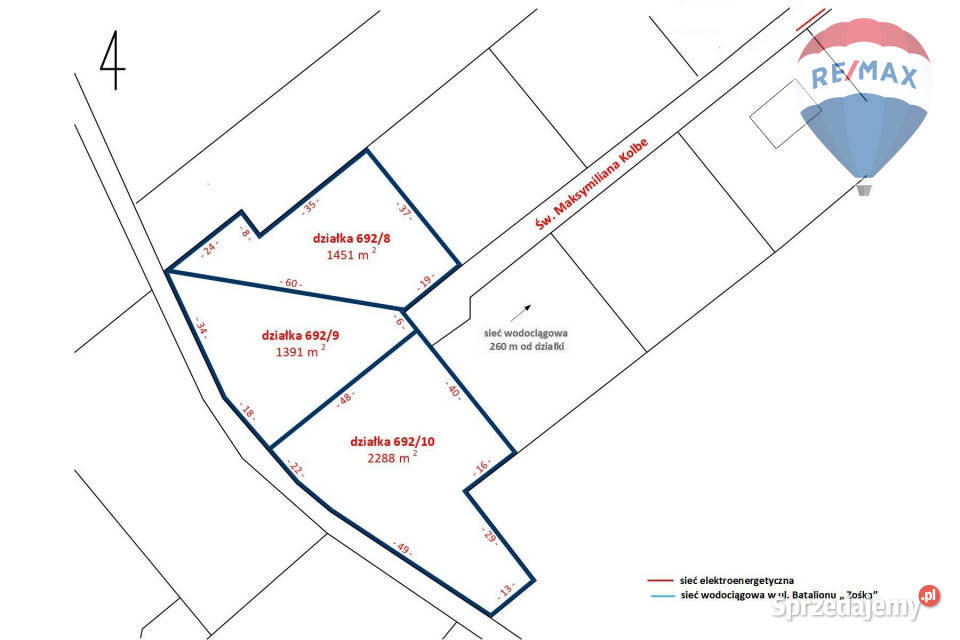 Działka rzeką pow 2842 m2 Budy Zosine WZ 2842m2