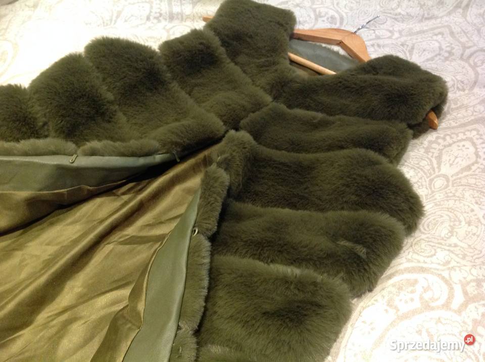 Kamizelka Futrzana Damska M NOWA Zielona Rozmiar 38(M) Nowa Sól sprzedam