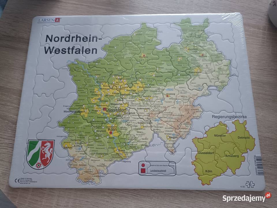 Puzzle z mapą Nadrenii PółnocnejWestfalii Kwidzyn