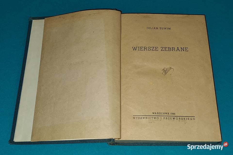 Wiersze Zebrane Julian Tuwim Wyd 1946r Starocia Warszawa