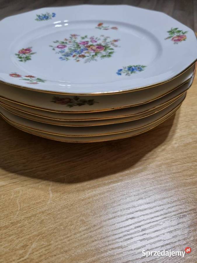 Talerze Płaskie Porcelana francuska Limoges Wola Podłężna