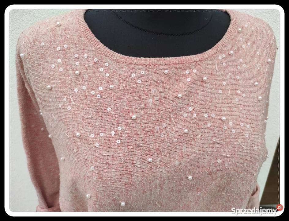Pastelowy sweter z ozdobami George 40 L Płock sprzedam