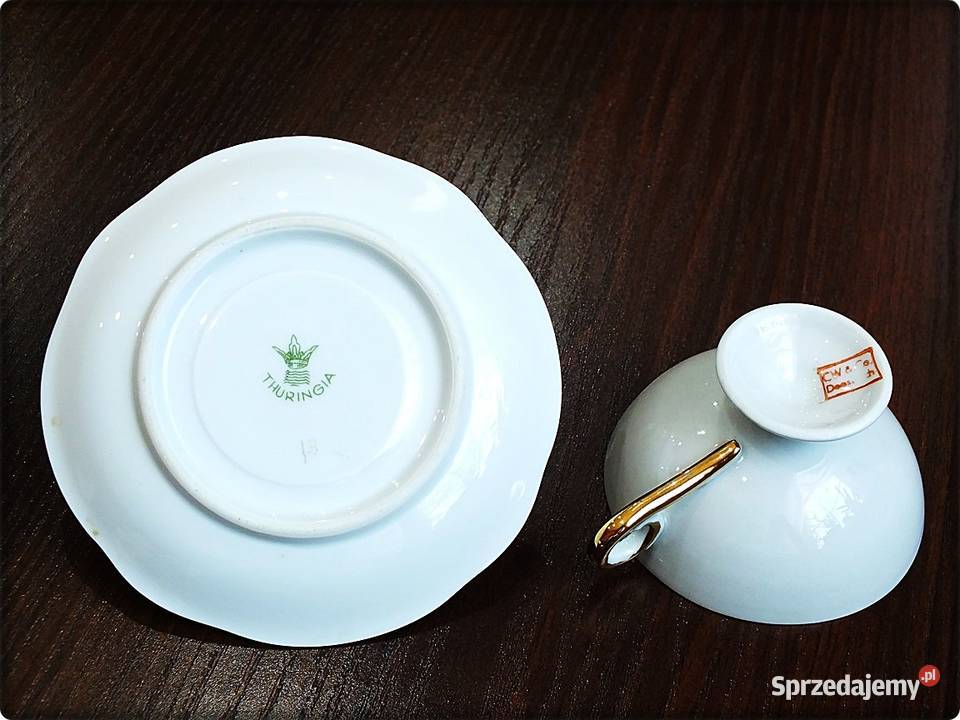 Mała Filiżanka z herbem spodek TURYNGIA Żary sprzedam