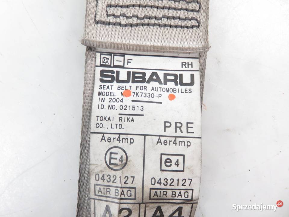 PAS PRAWY PRZEDNI SUBARU OUTBACK III 7K7330P małopolskie