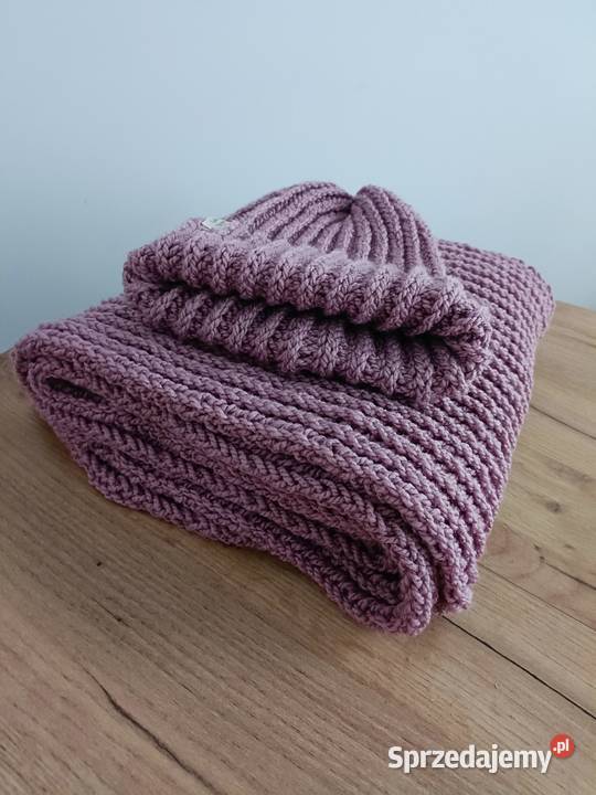 Komplet zimowy czapka szalik handmade Nakrycia głowy Rzeszów sprzedam