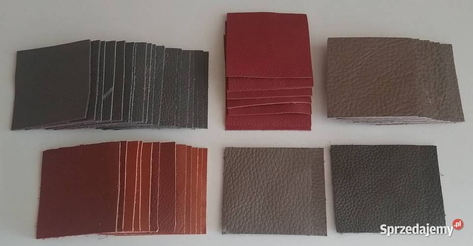 Skóra Kwadrat 6 x 6 50 sztuk Licowa Włoska Mix pomorskie Gdańsk