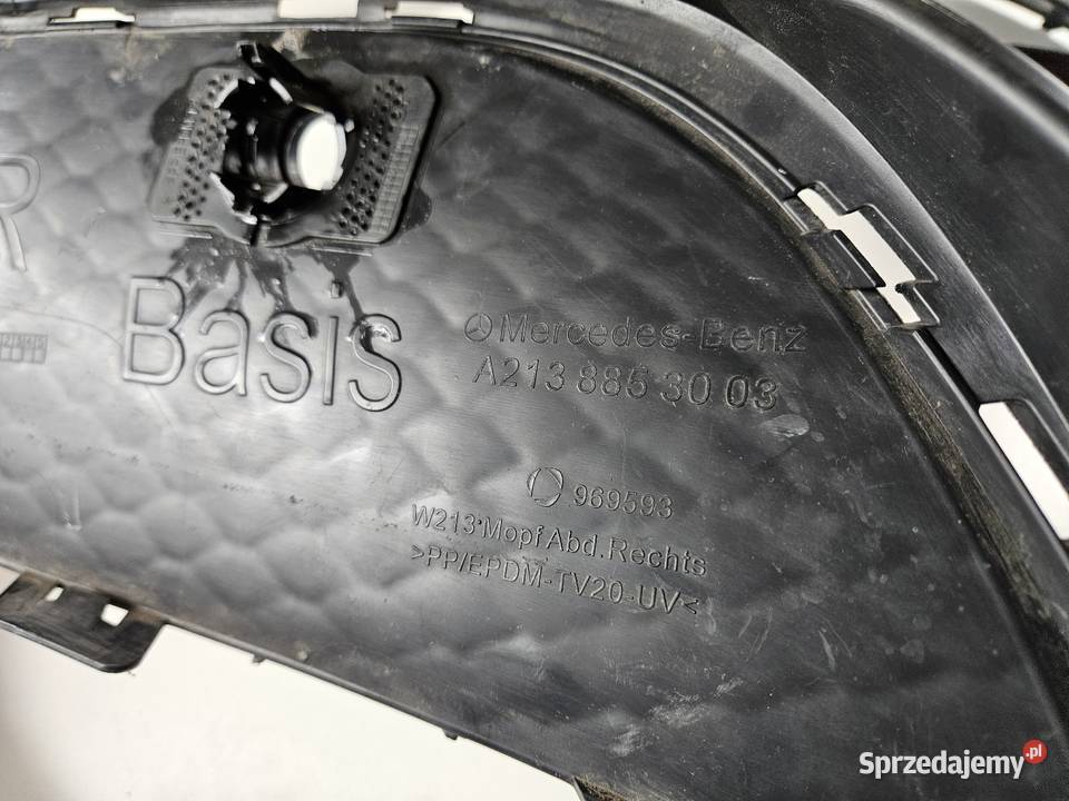 MERCEDES EKLASA W213 LIFT KRATKA PRAWA ZDERZAKA osobowe