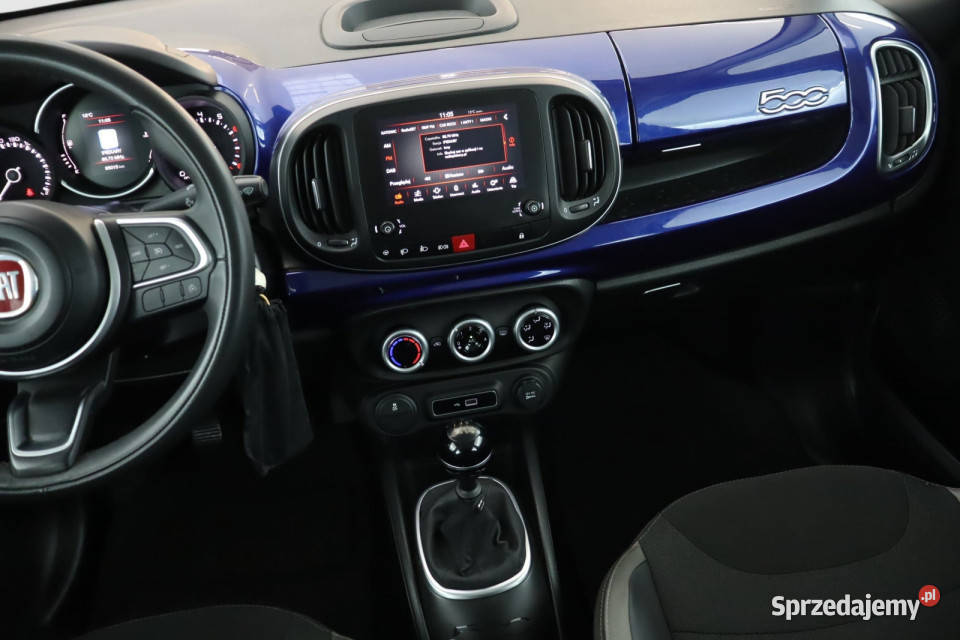 Fiat 500L 14 16V niebieski 500L dolnośląskie Bielany Wrocławskie