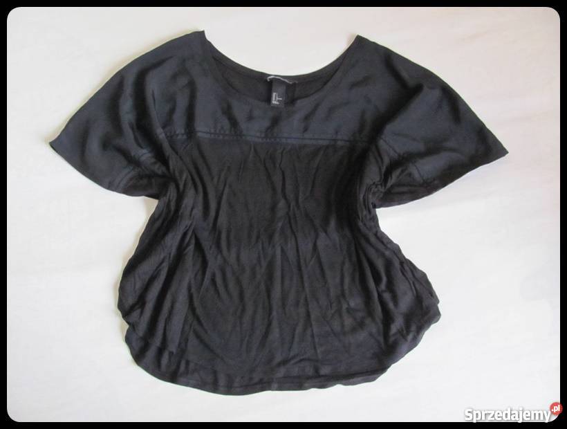HM czarna bluzka ciekawy krój rozmiar Płock