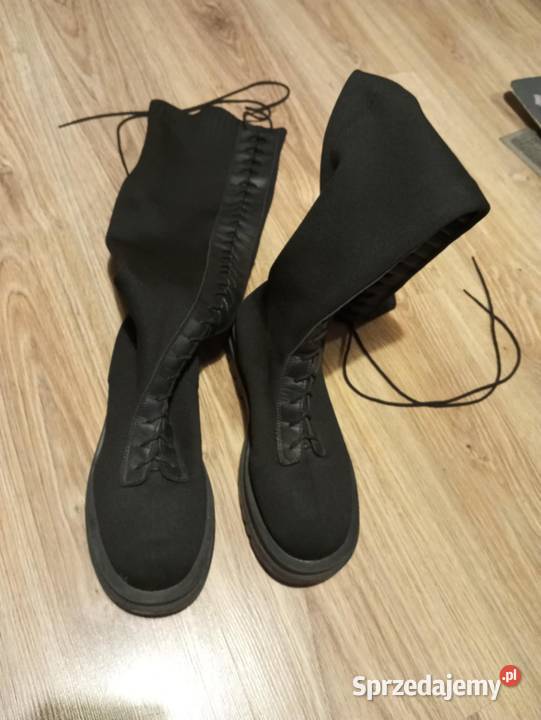 Świetne wysokie buty przejściowe wiosenne kolano inna Moda i Styl Kraków