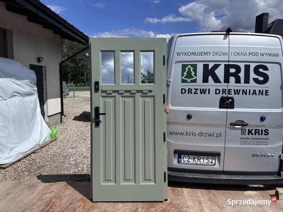 Drzwi zewnętrzne drewniane różne kolory i wzory Drzwi zewnętrzne Katowice sprzedam