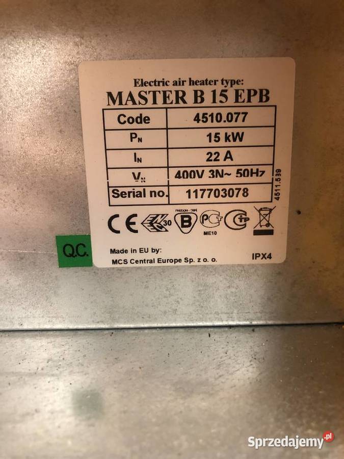 Wentylator nagrzewnica MASTER Pozostałe