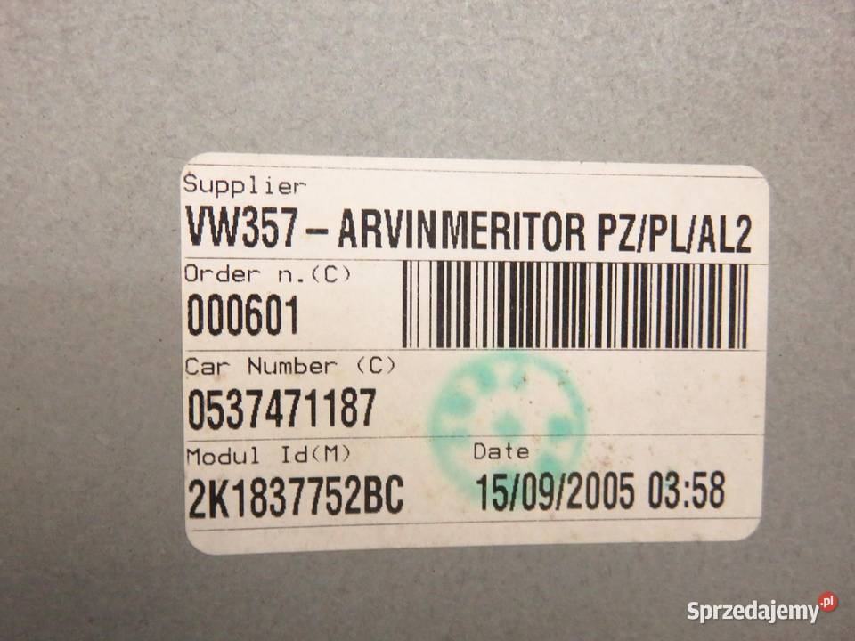 PODNOŚNIK SZYBY PRAWY PRZEDNI VW CADDY III Mechanizmy opuszczania szyb