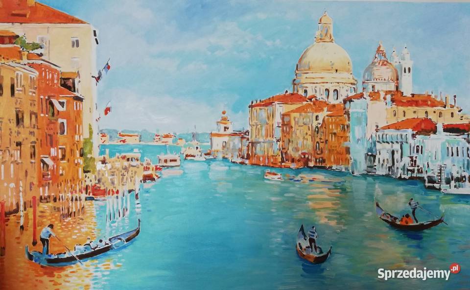 Pejzaż Wenecja 120x80 olejny Warszawa sprzedam