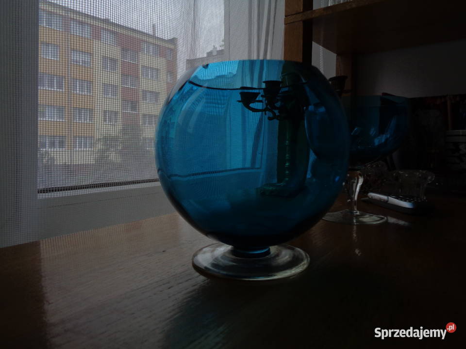 Szkło PRL Lazurowa Kula Lubin