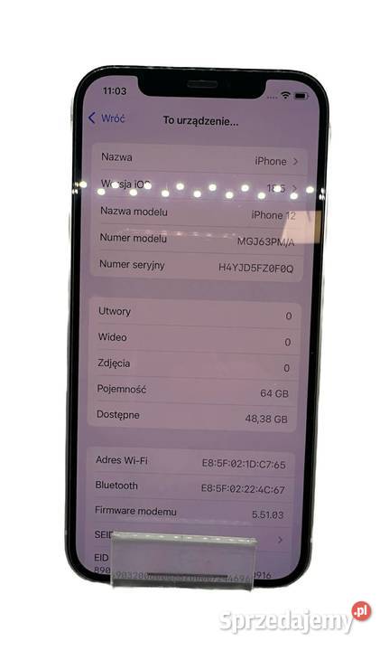 Apple Iphone 12 64GB 98 kondycji baterii warmińsko-mazurskie Elbląg sprzedam