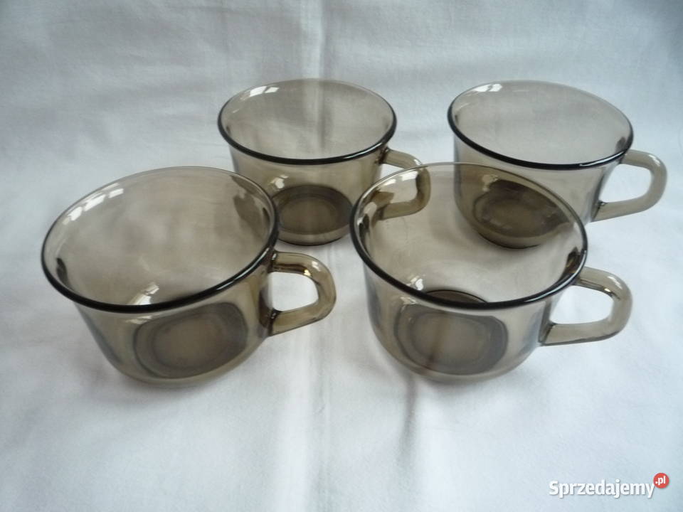 Arcoroc duralex Francja 4 filiżanki i 4 spodki Szczecin sprzedam