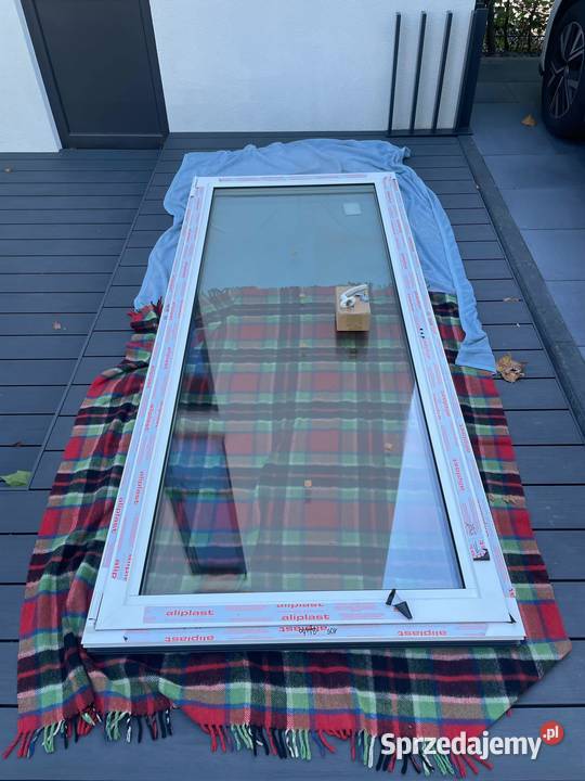 Drzwi balkonwe aluminiowe bikolor antracyt biały podlaskie Białystok