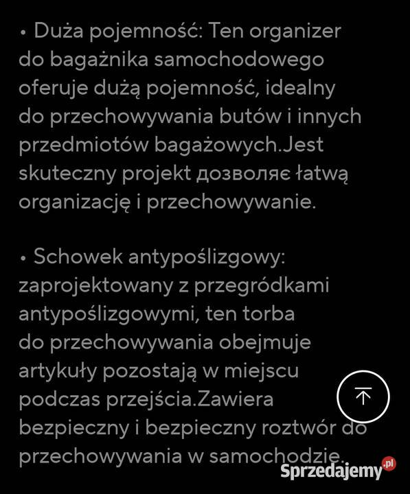 Organizer do auta Krosno