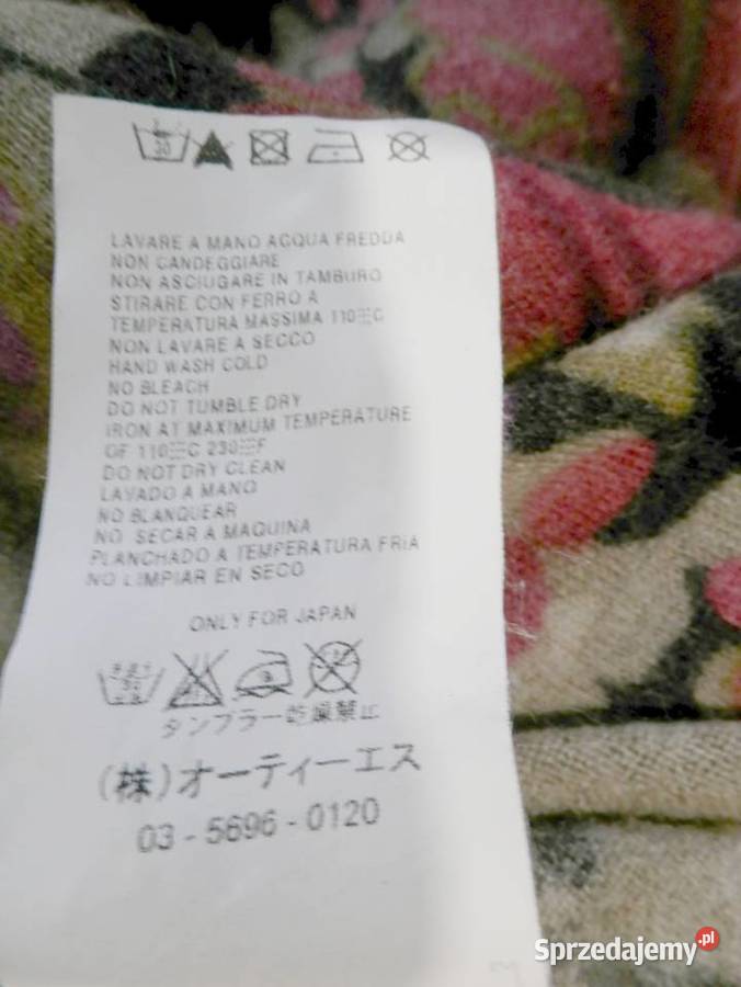 Sweter Kardigan Kaszmirowy 100 Kaszmir Włoski kolorowy Łomża