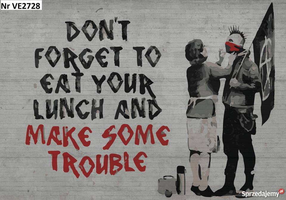 Tapeta fototapeta Banksy Grafika Graffiti wewnętrzne Leszno