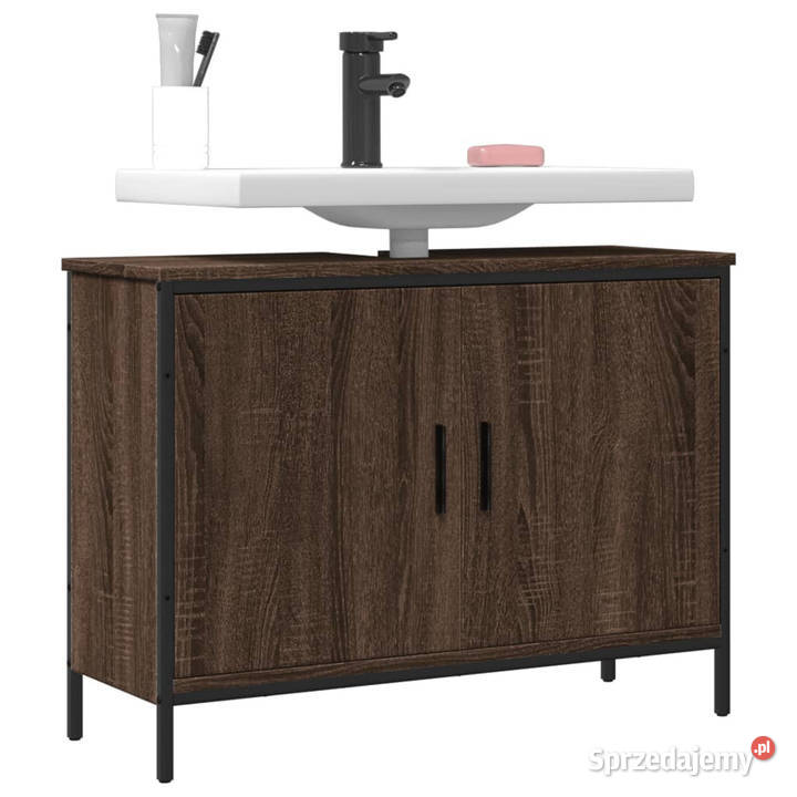 Szafka pod umywalkę brązowy dąb 80x30x60 mazowieckie Warszawa
